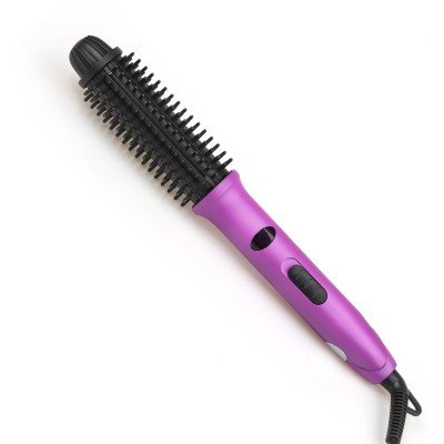 Dual Voltage Travel 1 Inch Ceramic Tourmaline Ionic Hair Curler Hot Brush, Anti-Scald Instant Heat Up Curling Wands