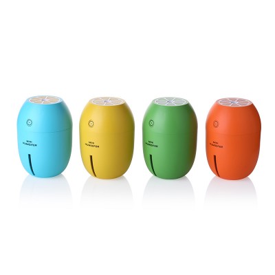 Car Humidifier Lemon Style USB Ultrasonic Humidifier Led Light Essential Oil Aroma Diffuser Auto Off Touch Switch